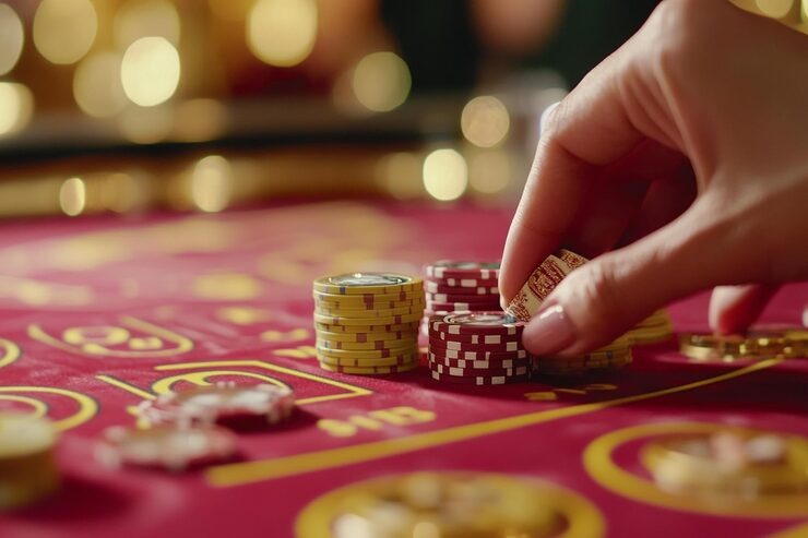 Hand comparison and payout resolution screen